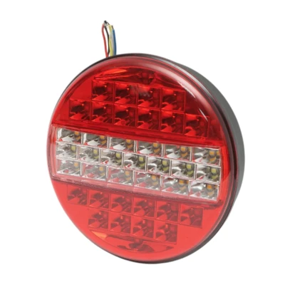 Lampa pozitie stop frana semnalizare si marsarier rotunda LED 12V/24V Remorca Camion Varianta completa