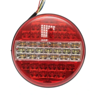 Lampa pozitie stop frana semnalizare si marsarier rotunda LED 12V/24V Remorca Camion Varianta completa