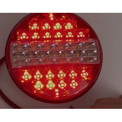 Lampa pozitie stop frana semnalizare si marsarier rotunda LED 12V/24V Remorca Camion Varianta completa