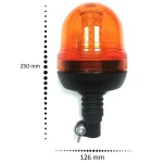 Girofar LED Galben 40 LED-uri Fixare cu Fir (12V-24V)