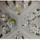 Proiector LED auto compact 48W alb + galben flash 16 LED 12/24V PATRAT