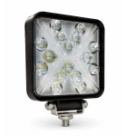 Proiector LED auto compact 48W alb + galben flash 16 LED 12/24V PATRAT