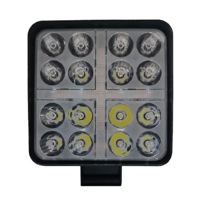 Proiector LED auto compact 48W alb galben flash 4X4 LED 12/24V