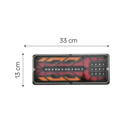 Lampa auto LED Spate cu semnalizare dinamica 12V/24V de 33CM pentru utilaje remorca camion