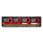 Set 2 Lampi auto LED Spate universale patrate 46cm pentru remorca camion si trailer 28W cu 5 Functii
