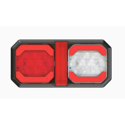 Lampa stop LED 30cm auto 3 functii 12V/24V pentru remorca camion pozitie semnalizare si marsarier 3 module 