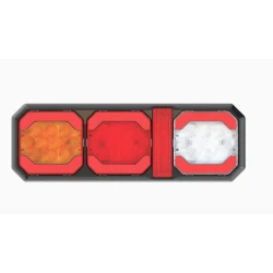 Lampa stop LED 30cm auto 3 functii 12V/24V pentru remorca camion pozitie semnalizare si marsarier 3 module 