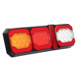 Lampa stop LED 30cm auto 3 functii 12V/24V pentru remorca camion pozitie semnalizare si marsarier 3 module 