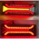 Set 2 Lampi auto led cu semnalizare dinamica 12v/24v de 33cm2 dungi rosii