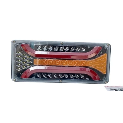 Set 2 Lampi auto led cu semnalizare dinamica 12v/24v de 33cm2 dungi rosii