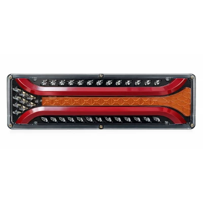 Set 2 Lampi auto led cu semnalizare dinamica 12v/24v de 33cm2 dungi rosii