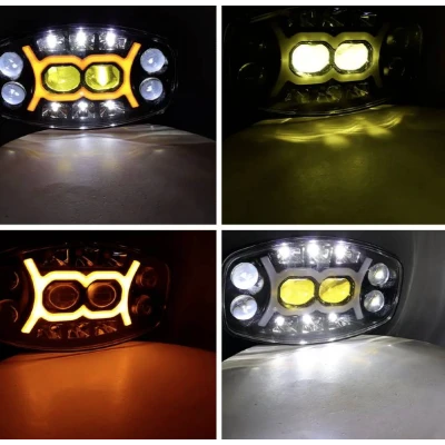 Proiector led auto Spider de 9 inch 12V/24V Off Road camion utilaje lupa alb + galben