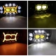 Proiector led auto Spider de 9 inch 12V/24V Off Road camion utilaje lupa alb + galben