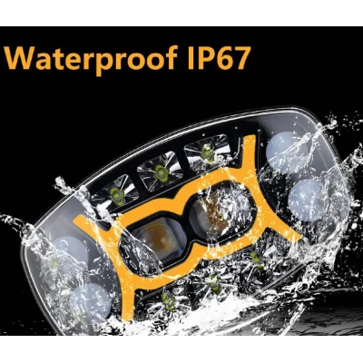 Proiector led auto Spider de 9 inch 12V/24V Off Road camion utilaje lupa alb + galben