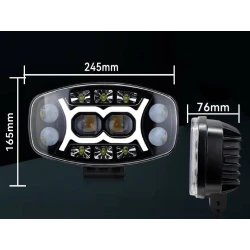 Proiector led auto Spider de 9 inch 12V/24V Off Road camion utilaje lupa alb + galben
