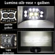 Proiector led auto Spider de 9 inch 12V/24V Off Road camion utilaje lupa alb + galben