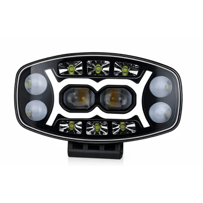 Proiector led auto Spider de 9 inch 12V/24V Off Road camion utilaje lupa alb + galben