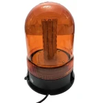 Girofar LED Galben 12 24V cu 80 LED baza magnetica mufa bricheta lampa avertizare Camion/Utilaje