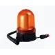 Girofar LED Galben 12 24V cu 80 LED baza magnetica mufa bricheta lampa avertizare Camion/Utilaje