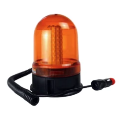 Girofar LED Galben 12 24V cu 80 LED baza magnetica mufa bricheta lampa avertizare Camion/Utilaje