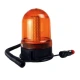 Girofar LED Galben 12 24V cu 80 LED baza magnetica mufa bricheta lampa avertizare Camion/Utilaje