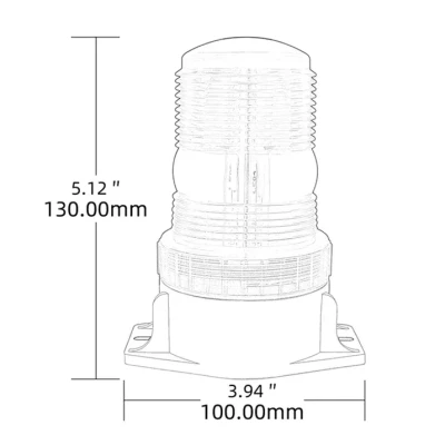 Girofar LED Galben 12V 24V cu 30 LED baza magnetica lampa avertizare Auto/Utilaje