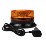 Girofar led efect de roatie 12v 24v cu magnet si mufa de bricheta lumina galbena