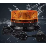 Girofar led efect de roatie 12v 24v cu magnet si mufa de bricheta lumina galbena