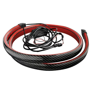 Banda LED spoiler auto 120cm cu frana pozitie si semnalizare fibra carbon 12V universal
