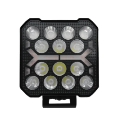Proiector auto 14 LED Patrat 4inch alb si galben 12/24V IP67
