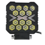 Proiector auto 14 LED Patrat 4inch alb si galben 12/24V IP67 cu sageti 26W