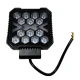 Proiector auto 14 LED Patrat 4inch alb si galben 12/24V IP67 cu sageti 26W