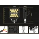 Proiector auto 14 LED Patrat 4inch alb si galben 12/24V IP67 cu sageti 26W