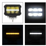 Proiector LED Off Road 4.5inch putere 120W Pozitie Alba si Galbena 12 24V cu 6 LED