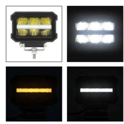Proiector LED Off Road 4.5inch putere 120W Pozitie Alba si Galbena 12 24V cu 6 LED