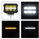 Proiector LED Off Road 4.5inch putere 120W Pozitie Alba si Galbena 12 24V cu 6 LED