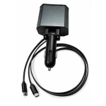 Incarcator Auto 4 in 1 cu cabluri retractabile USB + Type C + lightning ZTB A26 lumina cer instelat
