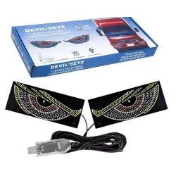 Set 2 Panouri LED Devil’s Eye RGB auto Lumina Decorativa USB