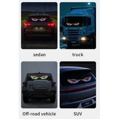 Set 2 Panouri LED Devil’s Eye RGB auto Lumina Decorativa USB