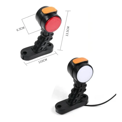 Set 2 Cornite LED rotunde 12 24V cu 3 culori si 15 LED pentru camion si remorca
