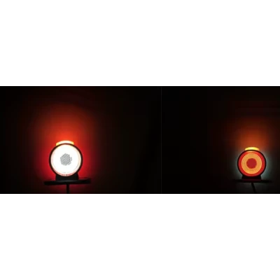 Set 2 lampi LED pentru gabarit cu lumina Rosie si Alba 12V 24V rotunde