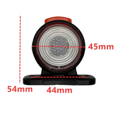 Set 2 lampi LED pentru gabarit cu lumina Rosie si Alba 12V 24V rotunde