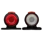 Set 2 lampi LED pentru gabarit cu lumina Rosie si Alba 12V 24V rotunde