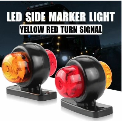Set 2 Mini Lampi de gabarit 3 functii rosu si galben pentru remorca camion