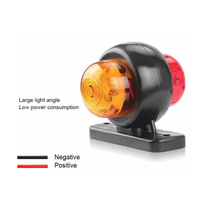 Set 2 Mini Lampi de gabarit 3 functii rosu si galben pentru remorca camion
