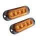 Set 2 Lampi laterale 4 LED Semnalizare Galbena 12 24V pozitie si stroboscop pentru camion remorca