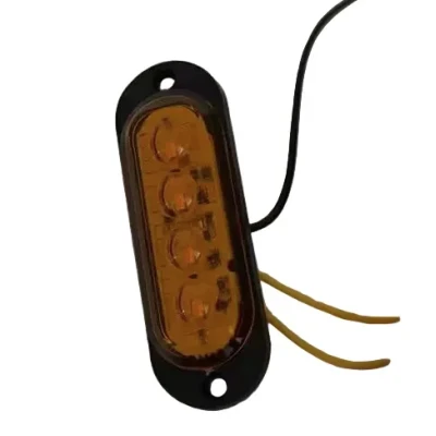 Set 2 Lampi laterale 4 LED Semnalizare Galbena 12 24V pozitie si stroboscop pentru camion remorca