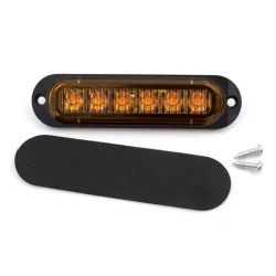 Set 2 Lampi laterale 6 LED Semnalizare Galbena 12 24V pozitie si stroboscop pentru camion remorca
