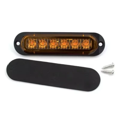 Set 2 Lampi laterale 6 LED Semnalizare Galbena 12 24V pozitie si stroboscop pentru camion remorca