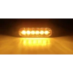 Set 2 Lampi laterale 6 LED Semnalizare Galbena 12 24V pozitie si stroboscop pentru camion remorca